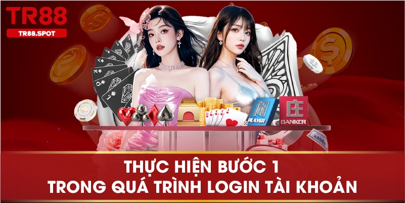 Thực hiện bước 1 trong quá trình login tài khoản